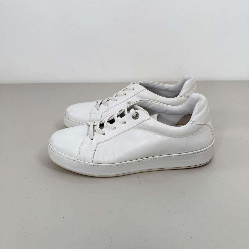 Loro Piana Nuages White Leather Lace Up Sneakers Women Size 40 9 - Picture 5 of 16
